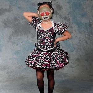 Floral Sequin Dress with Puff Sleeves